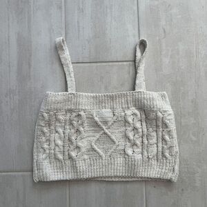 Witty Fox Nordstrom Cropped Chunky Sweater Tank Top M Multicolor Stretch Blouse